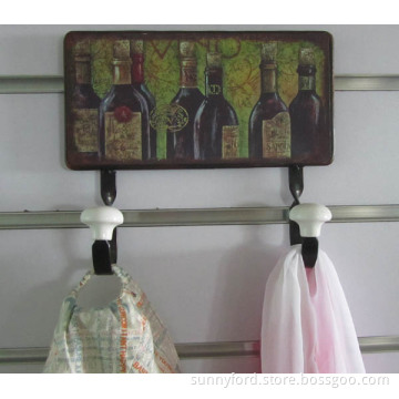 Wooden Coat Rack Decoration with 2 Hooks (SFW0519)